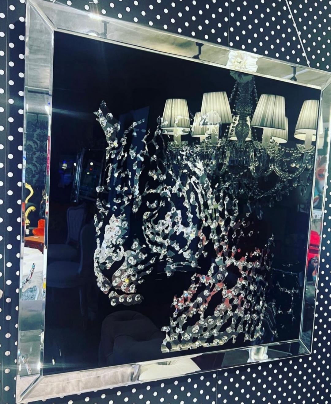 Cuadro Mirror Leopard