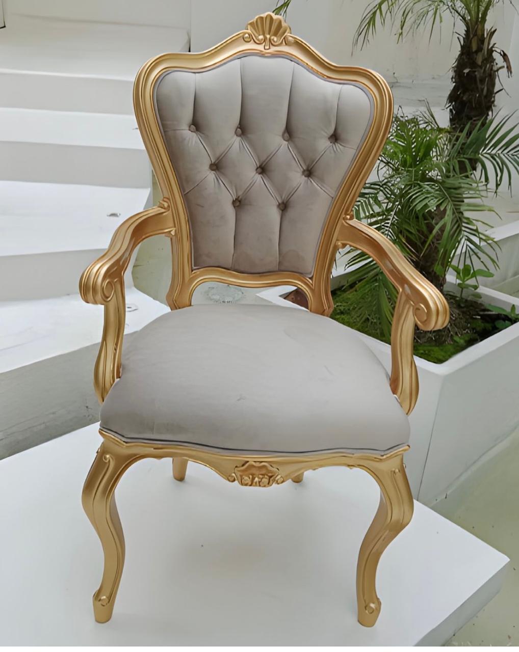 Silla barroca con brazos (acabado brillo)