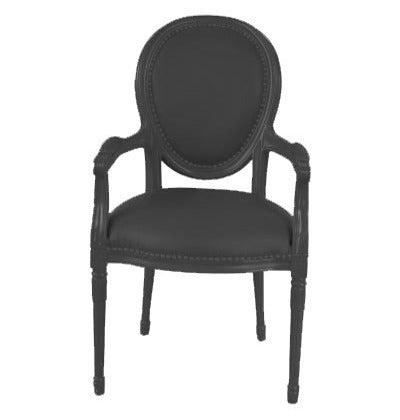 Silla redonda con brazos, acabado mate